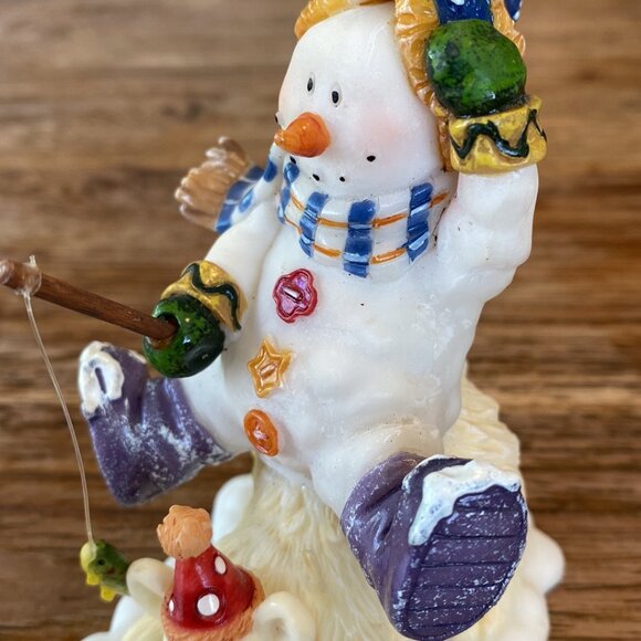 Cute Snowman Fishing Sitting on a Polar Bear - Picture 8 of 11